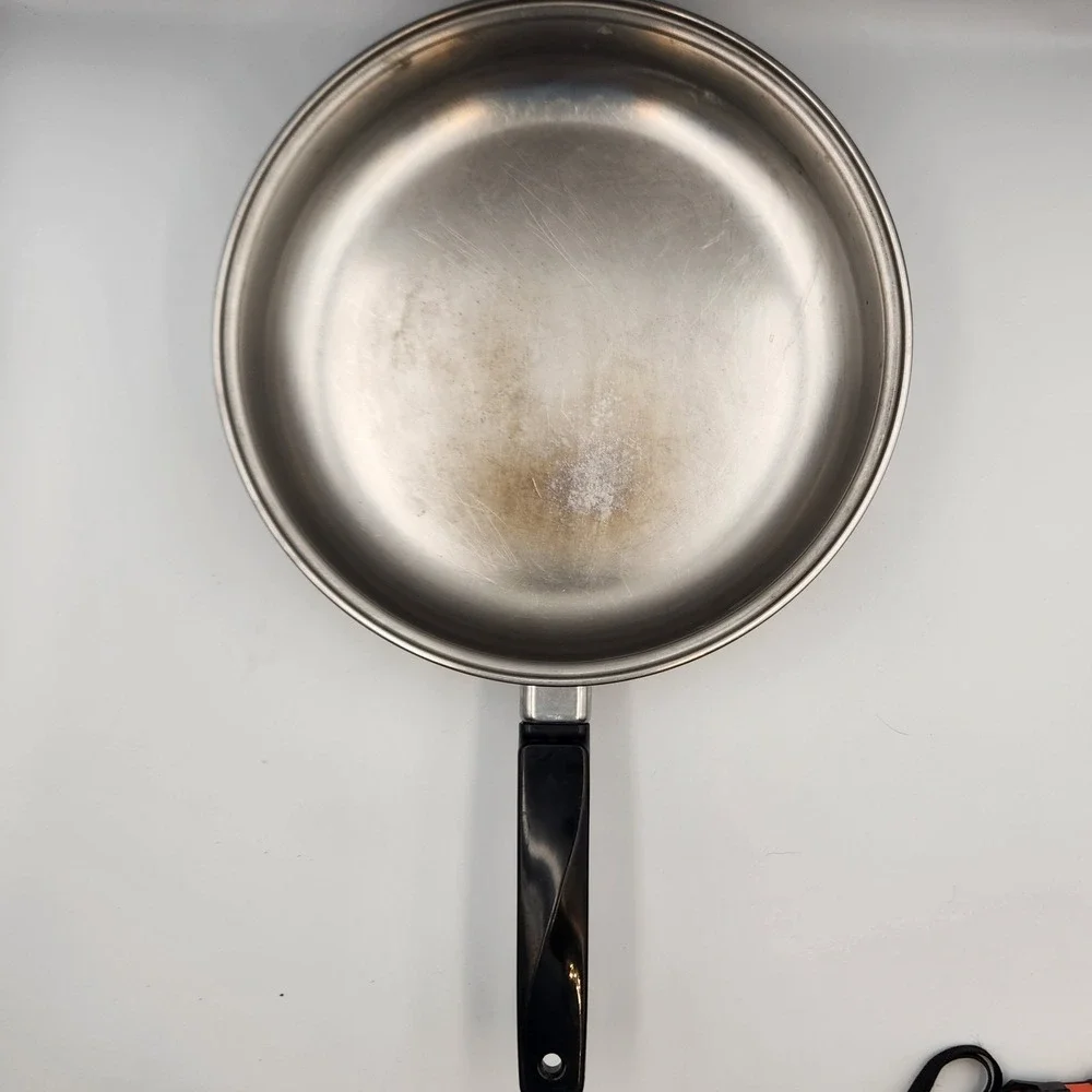 Ekco Ware Copper Bottom Fry Pan 10.25 Inch Stainless Steel Skillet Chicago USA